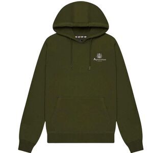 Aquascutum Mens Active Big Logo Hoodie / Green